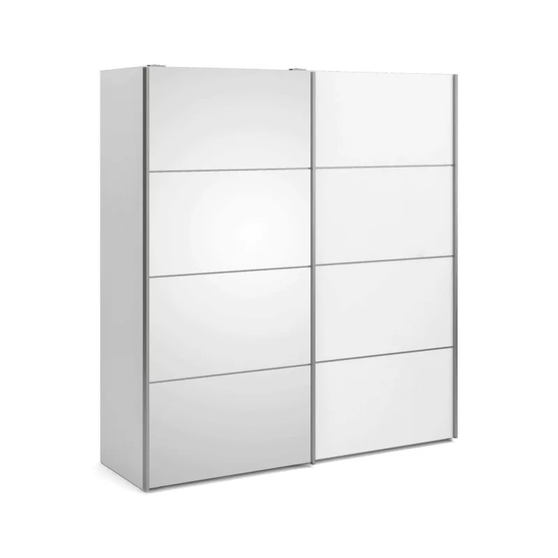 Armario 2 puertas angri, muebles de dormitorio, vestidor, armario de ropa, 182x64 h202 cm, blanco