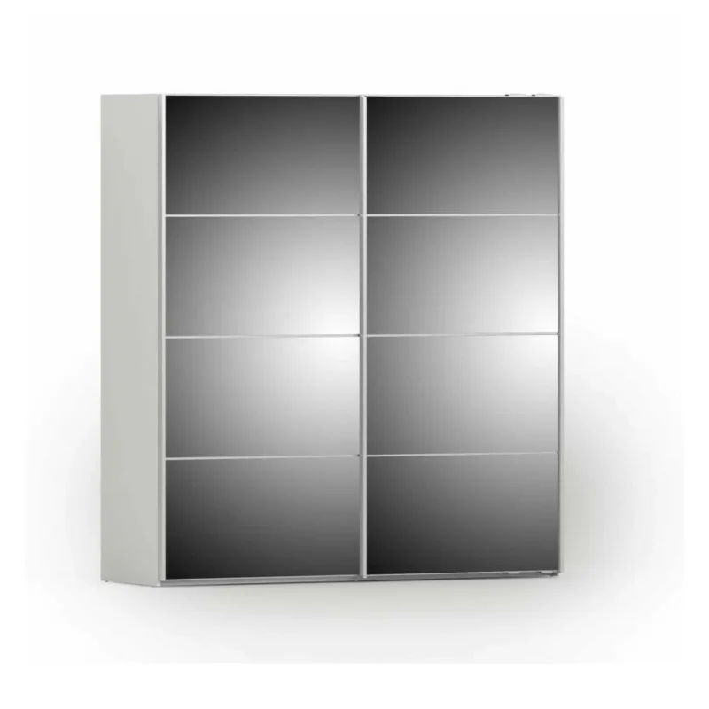 Armario 2 puertas charline, muebles de dormitorio, vestidor, armario de ropa, 182x64 h202 cm, blanco