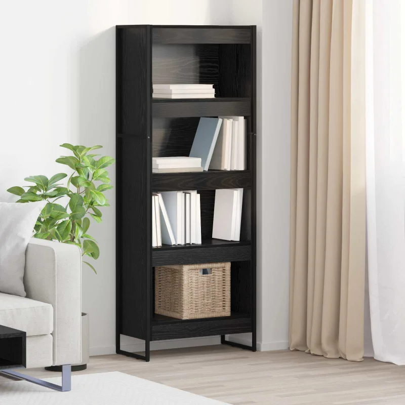 Librería de roble negro, 60 x 30 x 155 cm, madera de ingeniería. - pangivo