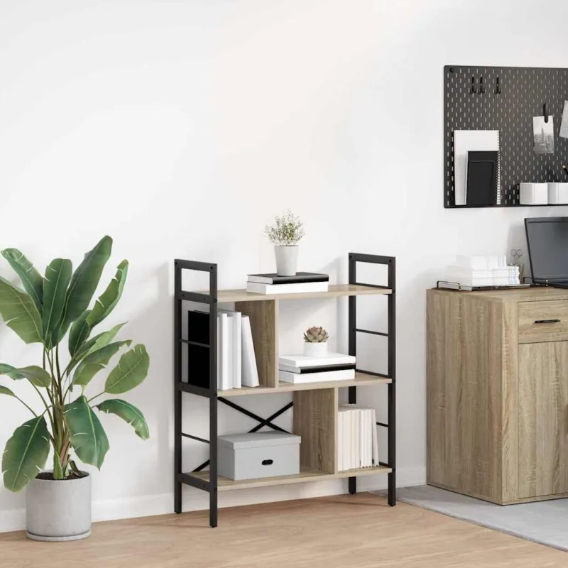 Estantería sonoma oak de 75 x 30 x 91 cm, fabricada en madera de ingeniería. - pangivo