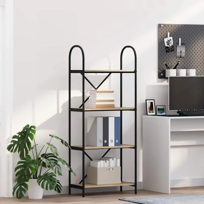 Estantería sonoma oak de 60 x 30 x 146 cm, fabricada en madera de ingeniería. - pangivo