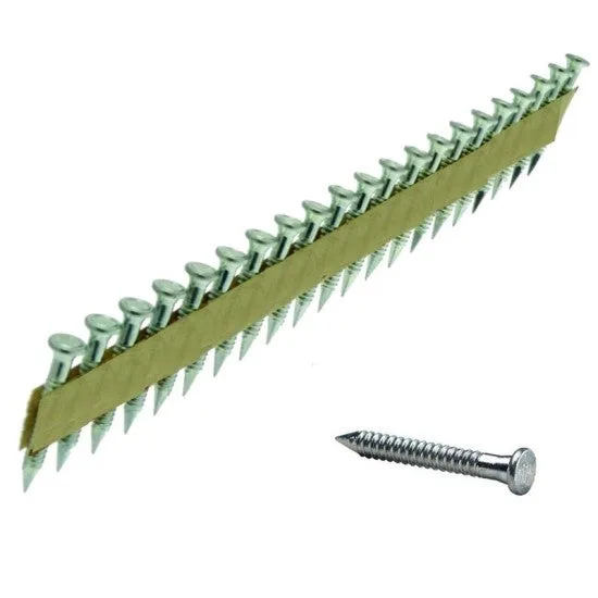 Pointes d'ancrage en bande papier - 34° - 4x50 mm - annelées galvanisées - boite de 1000 - arca - spb344r50g