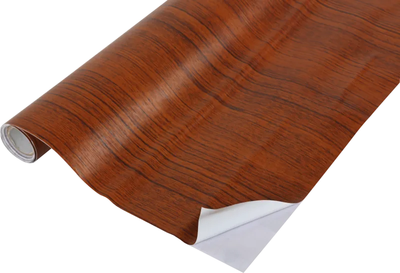 Revestimiento adhesivo mural imitación madera marrón roble 2 de 0.90 x 2m