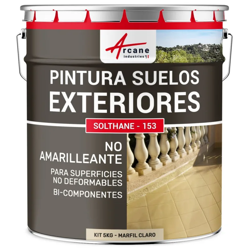 Barniz para cemento exterior transitable - solthane - 153 - 5 kg marfil claro - ral 1015 - arcane industries