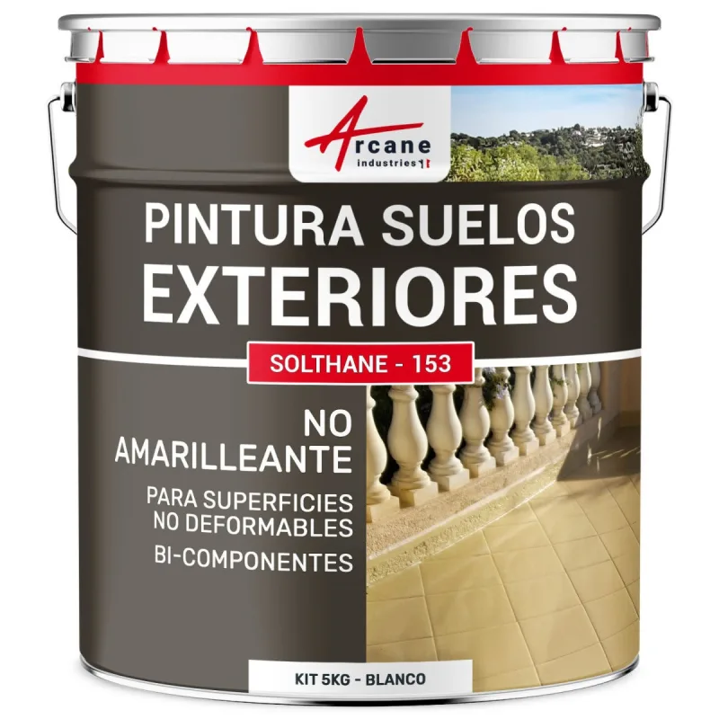 Barniz para cemento exterior transitable - solthane - 153 - 5 kg blanco - arcane industries