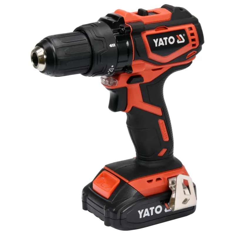 Yato taladro atornillador sin escobillas batería li-ion 2,0ah 18v 42nm
