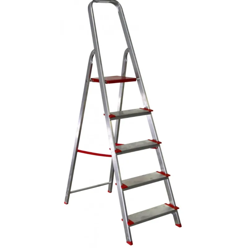 Escalera doméstica plegable de aluminio mixta peldaños de 12cm -4 peldaños + plataforma