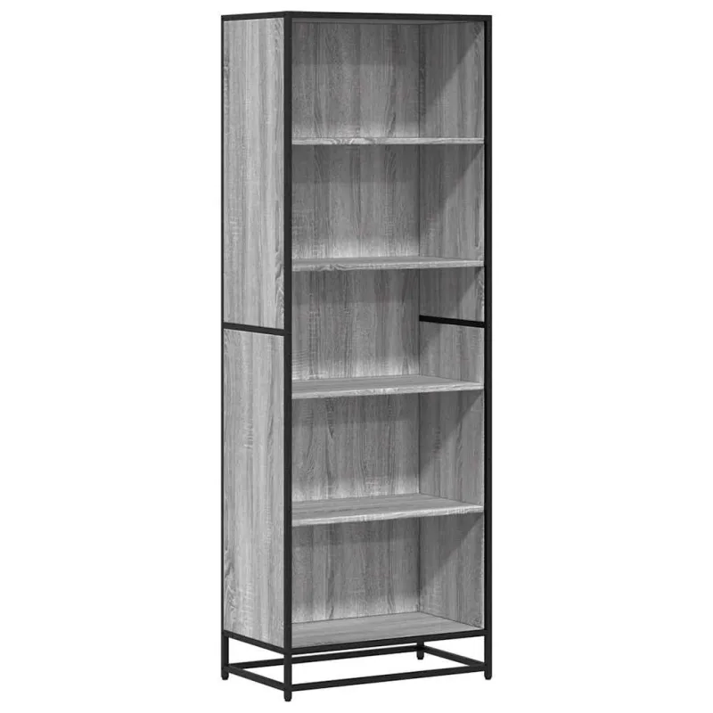 Estantería，librería，armario de libros de madera de ingeniería gris sonoma 60x35x170,5 cm cfw166889