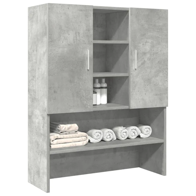 Mueble lavadora gris hormigón 70,5x25,5x90 cm