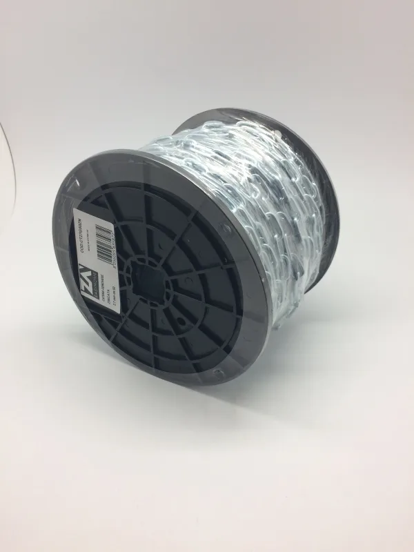 Juego de 12 cadenas genovesas galvanizadas 8mm - bobina de 12m