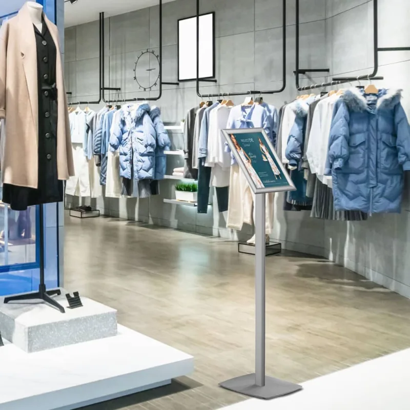 Soporte informativo con marco a4 25 mm aluminio europel