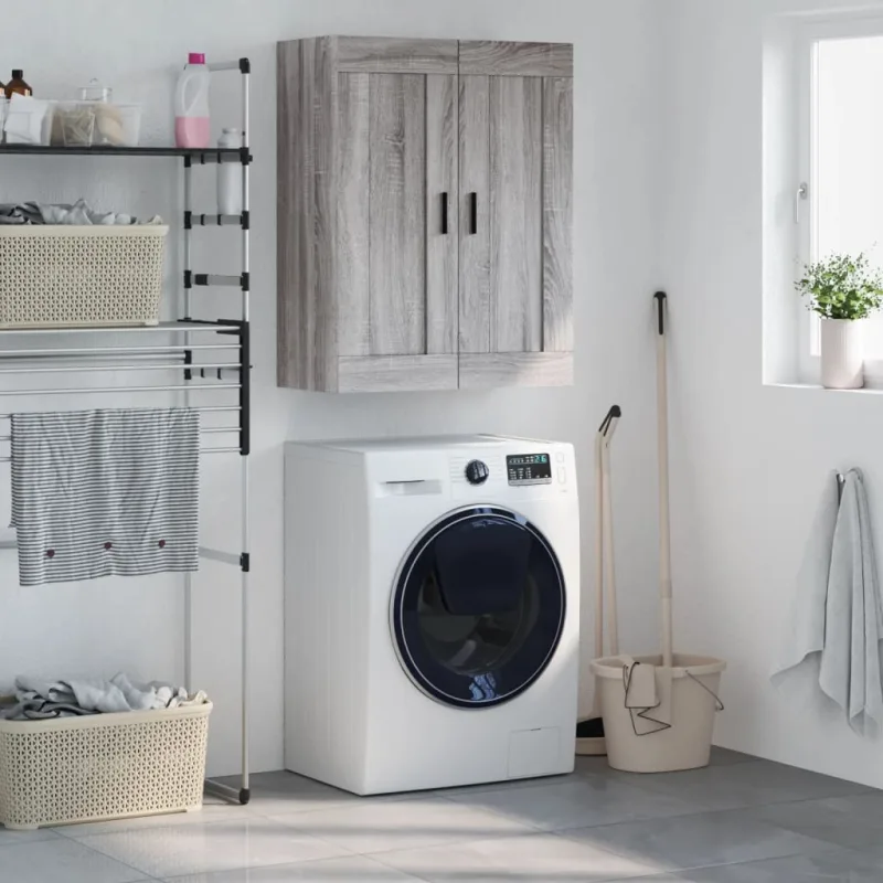 Maison exclusive - armario de pared madera ingeniería gris sonoma 69,5x34x90 cm