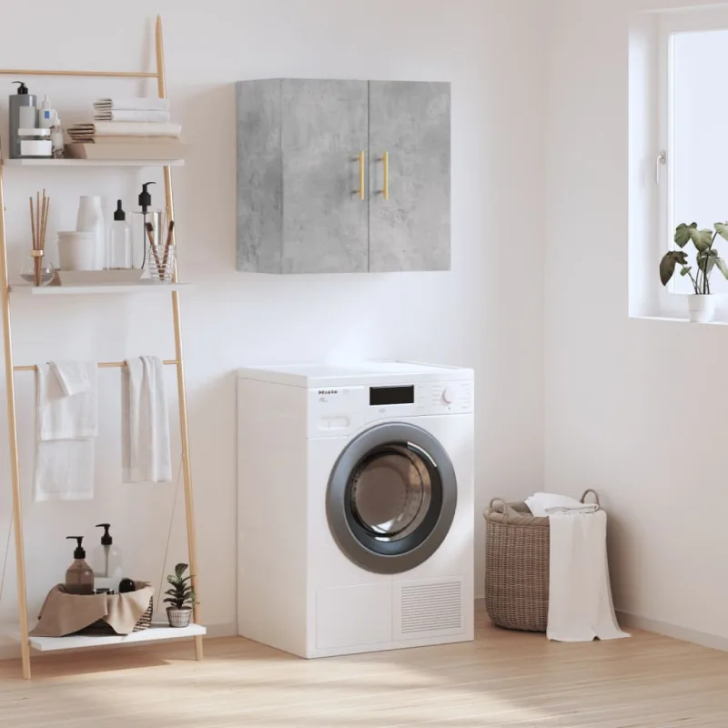 Maison exclusive - armario de pared madera de ingeniería gris hormigón 60x31x60 cm