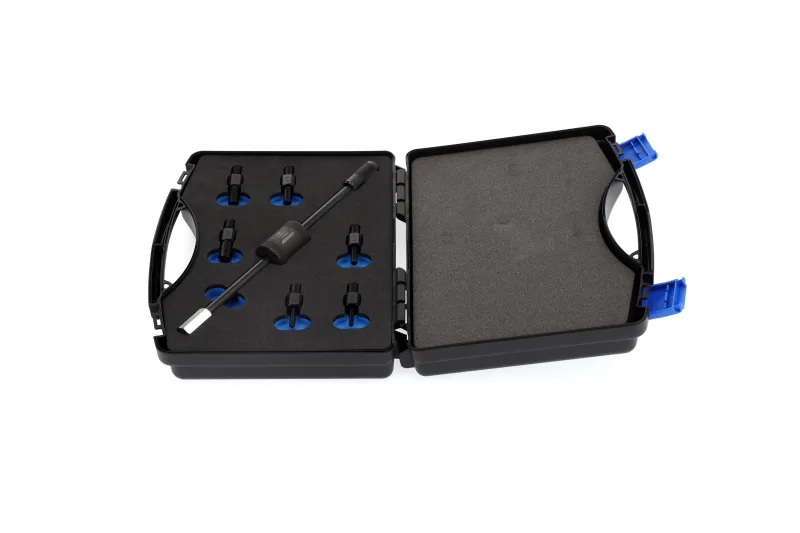 Juego de adaptadores roscados con martillo 200 g, 7 pzas