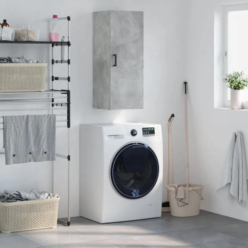 Maison exclusive - armario de pared gris hormigón 34,5x34x90 cm