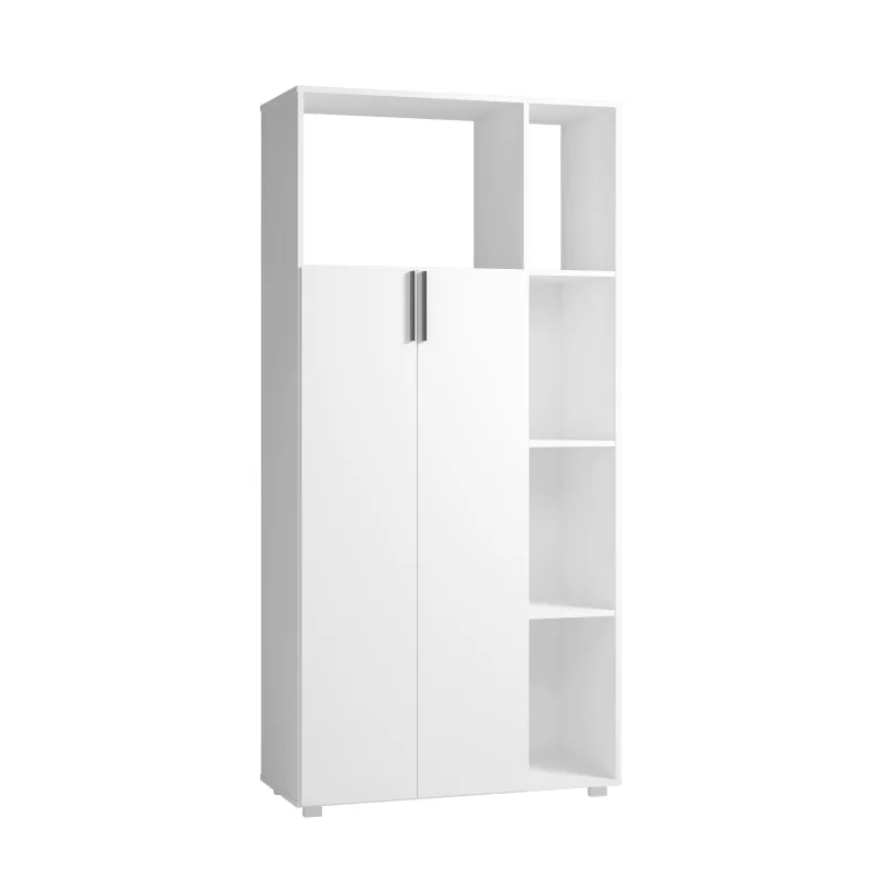 Buyqualia armario de cocina multiusos dos puertas y estantes (alto 186 / ancho 90 / fondo 38)