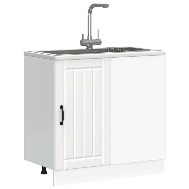 Maison exclusive - mueble bajo de cocina lucca madera contrachapada blanca