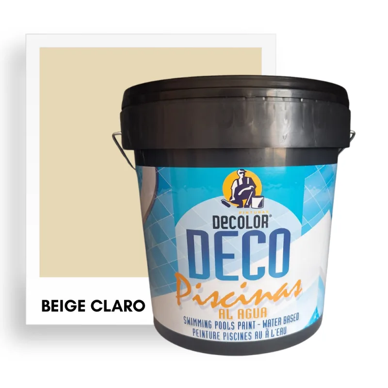 Pintura para piscinas al agua beige claro 15 lt