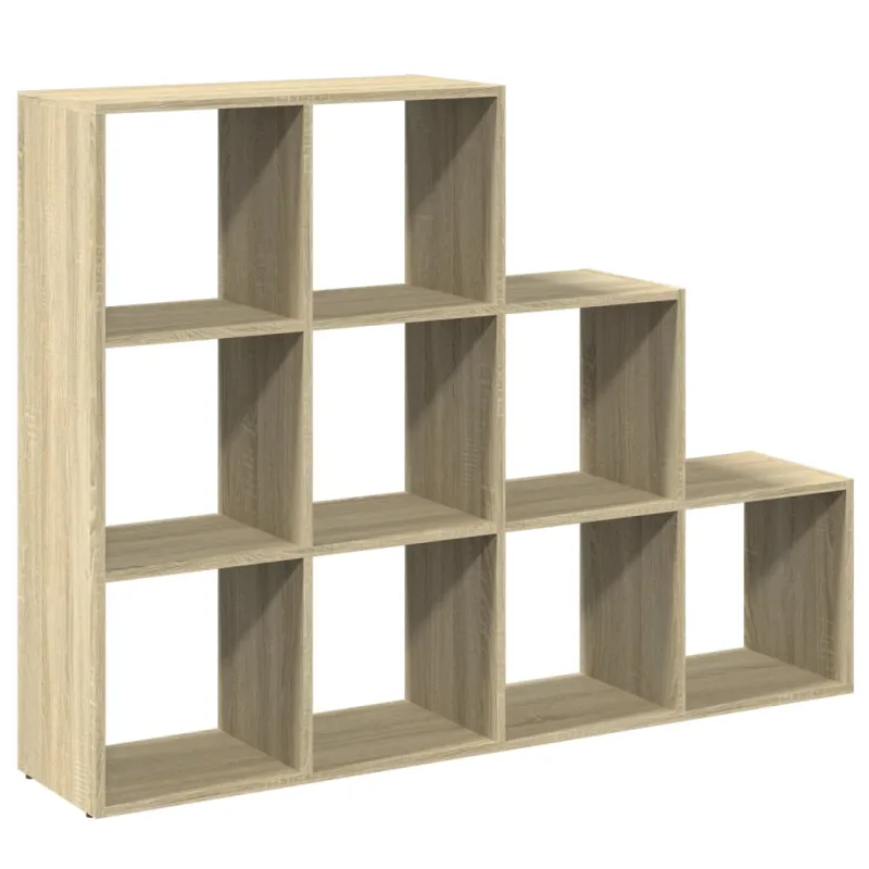 Librería divisora 3 niveles madera sonoma 137,5x29x103,5 cm – comfortxl
