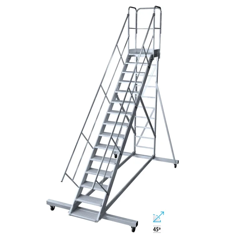 Escalera ktl big max escalera ktl de plataforma móbil 45º 15 escalones