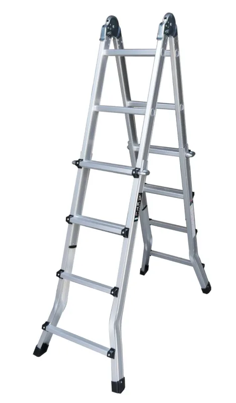 Escalera ktl k1 escalera ktl telescópica multifunción 4+4 peldaños con base