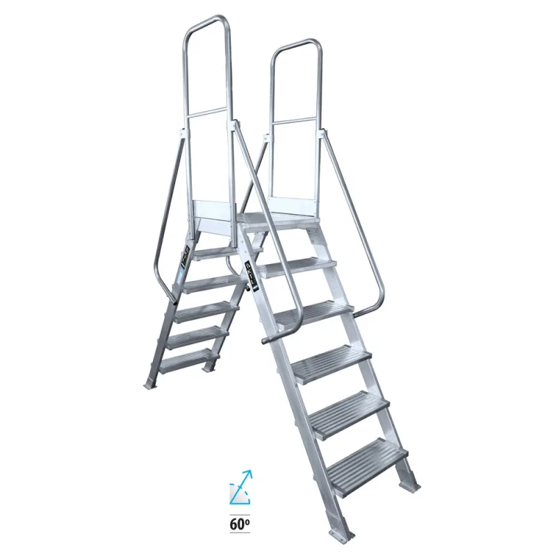Escalera ktl max pasarela de doble acceso 60º 6 escalones