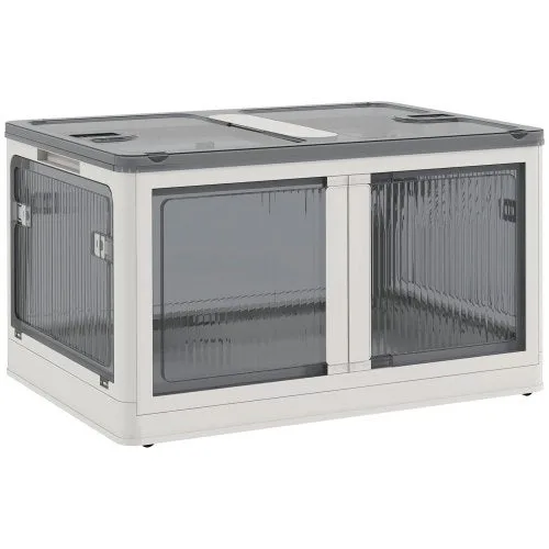 Caja plegable de almacenamiento – pp blanco – 69l– comfortxl - comfortxl