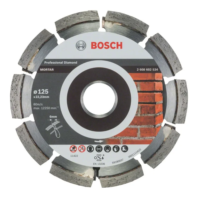 Cortadores de fugue expertos para mortero. 125 x 6 x 7 x 22.23