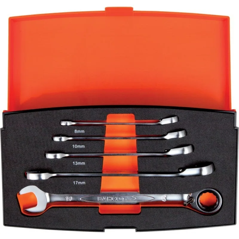 Bahco juego llaves combinadas carraca 12 pz. 8-19 8,9,10,11,12,13,14,15,16,17,18,19