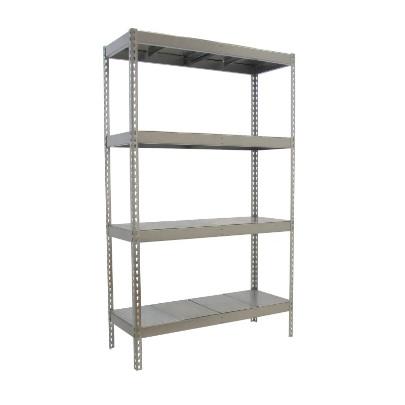 Estantería metálica sin tornillos simonrack de 4 estantes (200x240x45cm) galvanizado