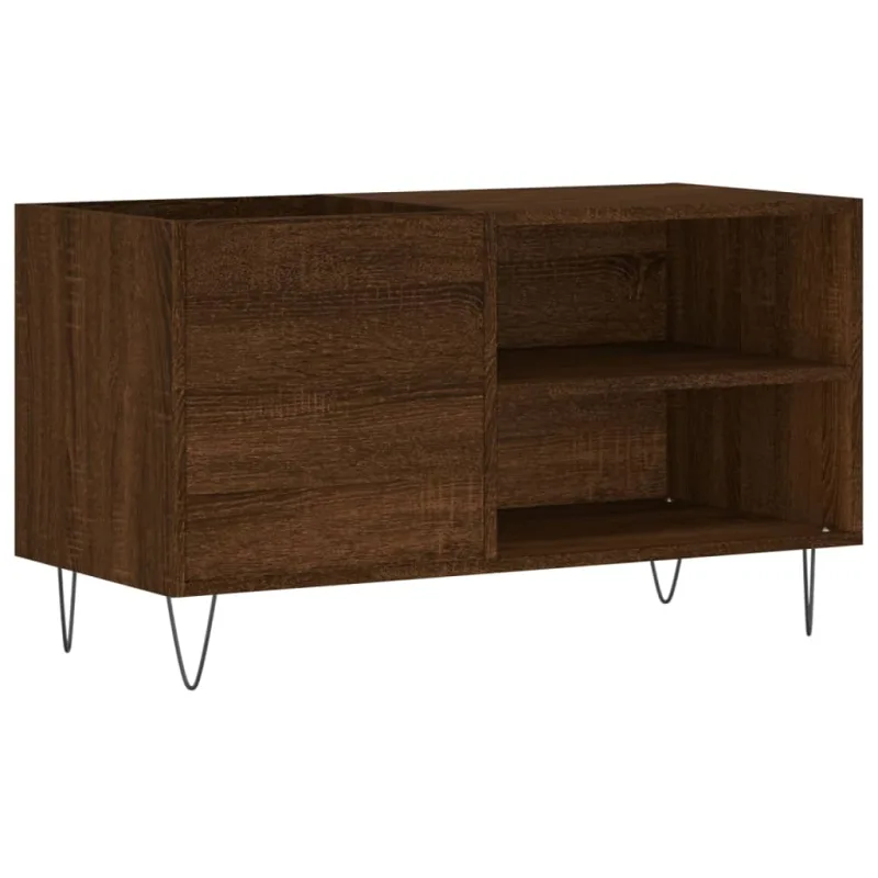 Mueble de discos madera de ingeniería marrón roble 85x38x48 cm – comfortxl
