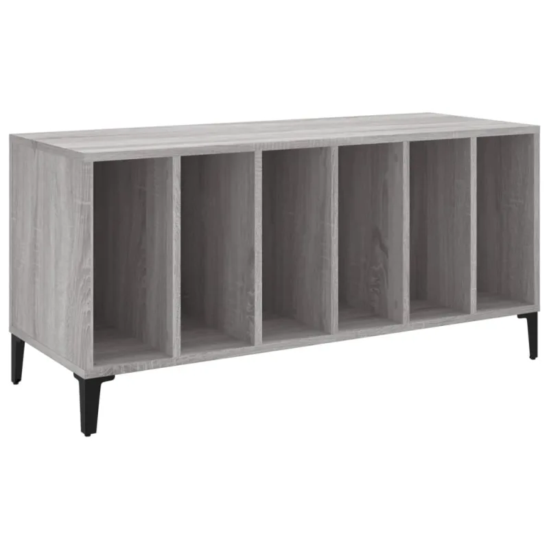 Mueble para discos madera contrachapada gris sonoma 100x38x48cm – comfortxl