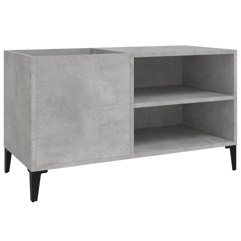 Mueble discos madera contrachapada gris hormigón 84,5x38x48 cm – comfortxl