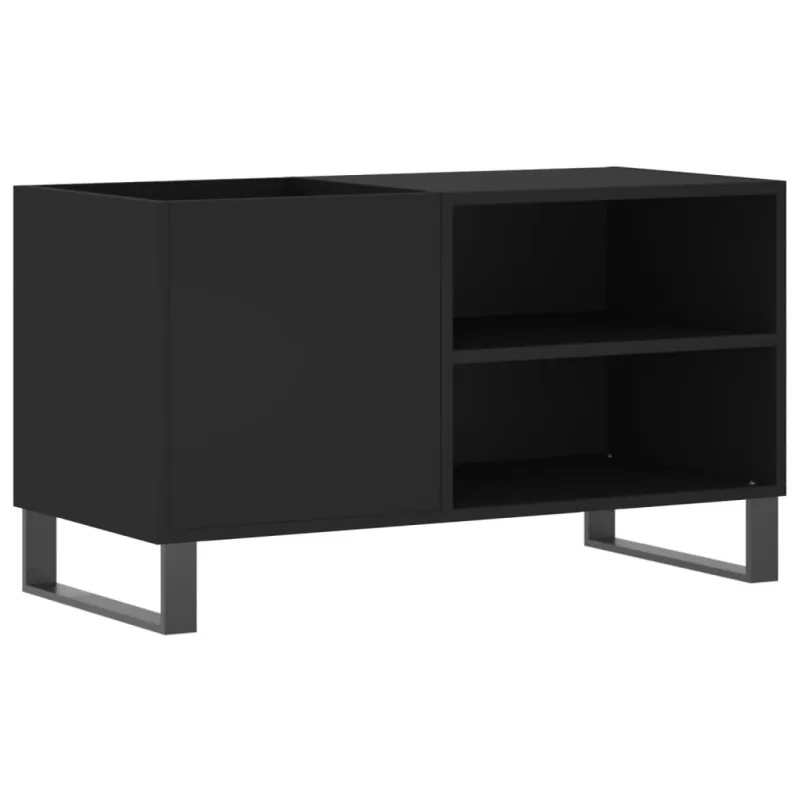Mueble de discos madera de ingeniería negro 85x38x48 cm – comfortxl