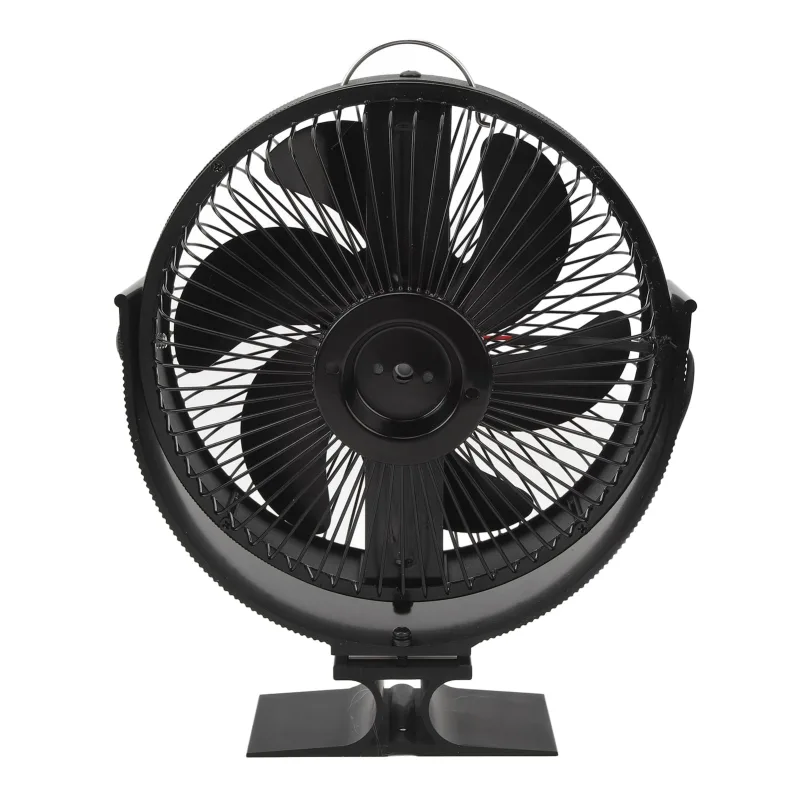 Ventiladores de chimenea de 6 palas, silencioso, funda protectora, ventilador para estufa de leña, galvanizador