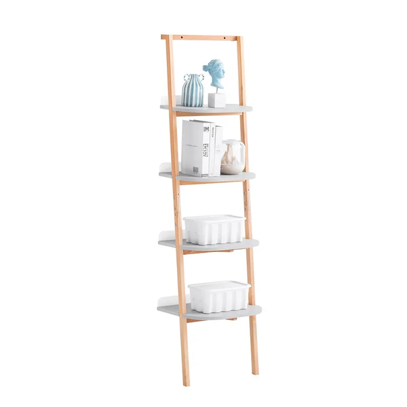 Estantería de escalera de 4 niveles librería multiusos de almacenamiento para sala de estar oficina dormitorio hstr02-k-hg sobuy es