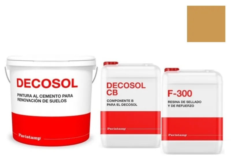 Kit 100 m2 renovador de color para hormigón impreso-marrón claro