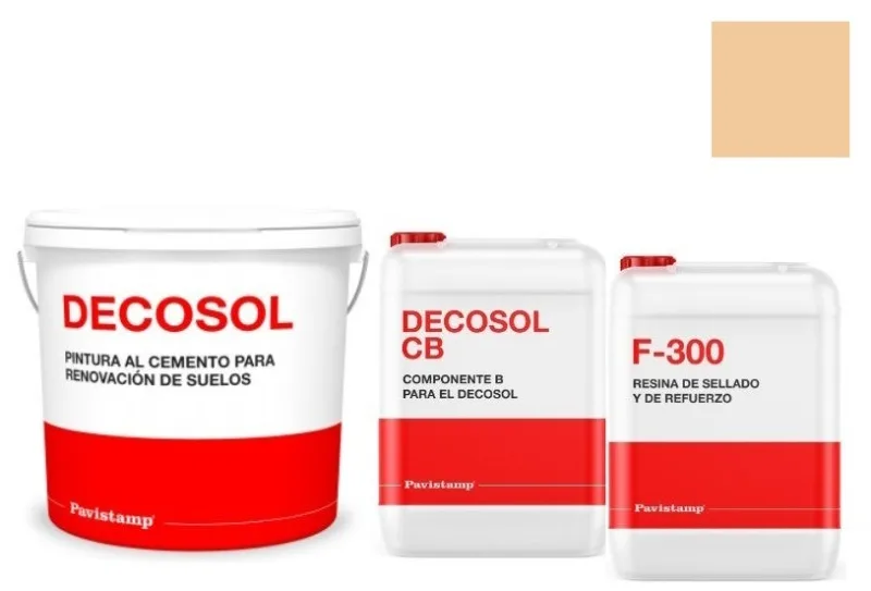 Kit 100 m2 renovador de color para hormigón impreso-sahara