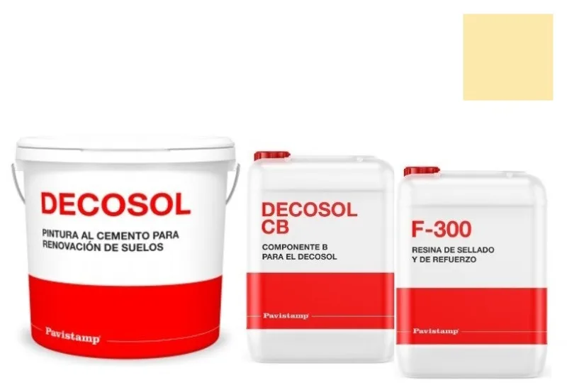 Kit 100 m2 renovador de color para hormigón impreso-marfil