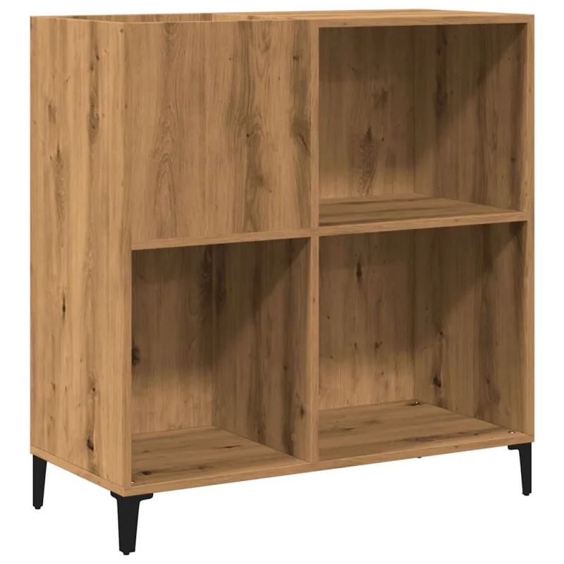 Mueble para discos madera ingeniería roble artisan 84,5x38x89cm cfw47553