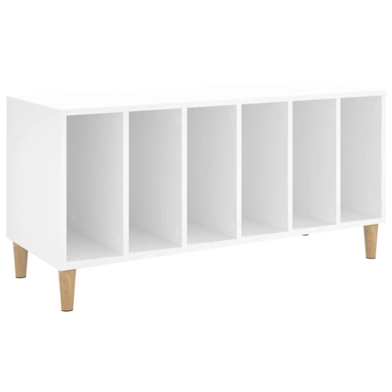 Mueble de almacenaje | mueble para discos madera contrachapada blanco 100x38x48 cm cfw828511