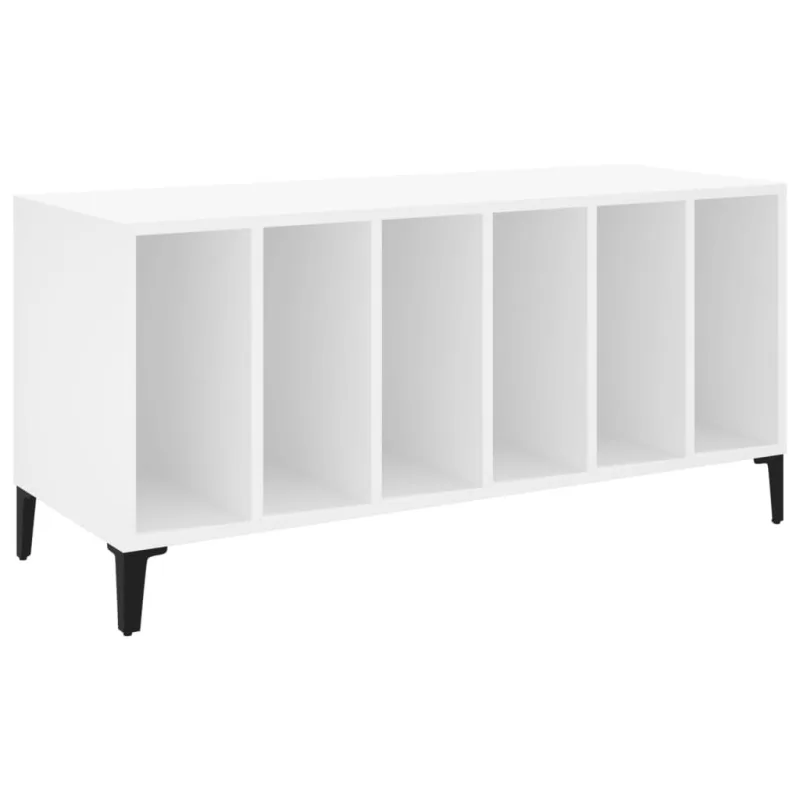 Mueble de almacenaje | mueble para discos madera contrachapada blanco 100x38x48 cm cfw803967