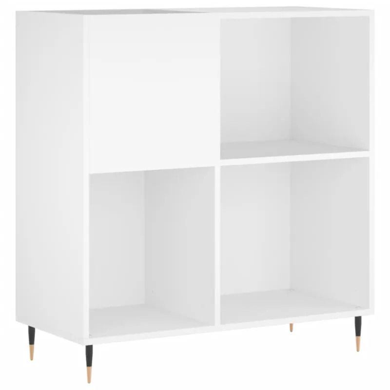 Mueble de almacenaje | mueble para discos madera contrachapada blanco 84,5x38x89 cm cfw970834