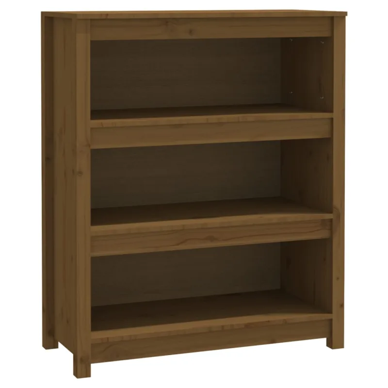 Estantería，librería，armario de libros madera maciza de pino marrón miel 80x35x97 cm cfw996394