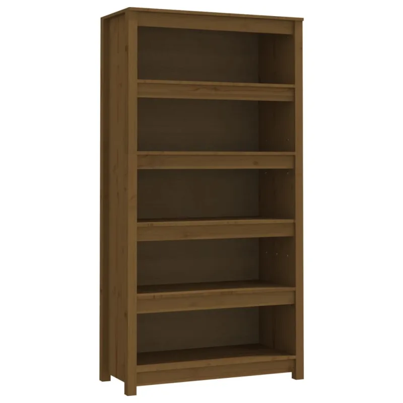 Estantería，librería，armario de libros madera maciza de pino marrón miel 80x35x154 cm cfw356887