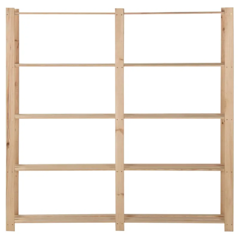 Estantería | librería divisora de 5 niveles madera pino maciza 170x28,5x170 cm cfw99286