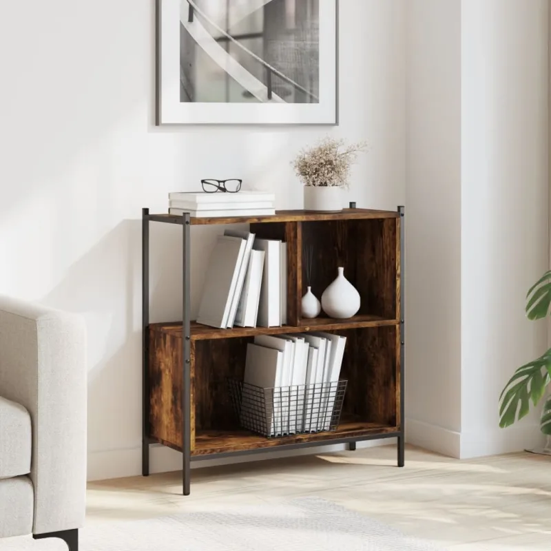 Maison exclusive - estantería madera de ingeniería roble ahumado 72x28x77,5 cm