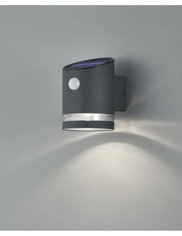 Salta led ip44 lámpara exterior antracita con trio lighting sensor de movimiento