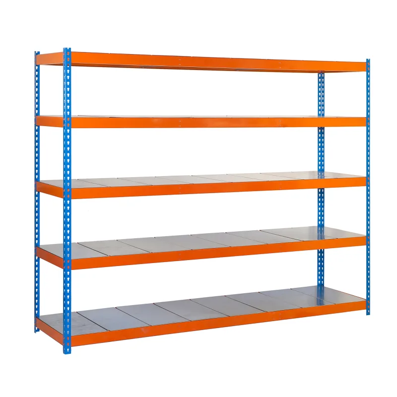 Estantería metálica sin tornillos simonrack de 5 estantes (200x120x60cm) galvanizado