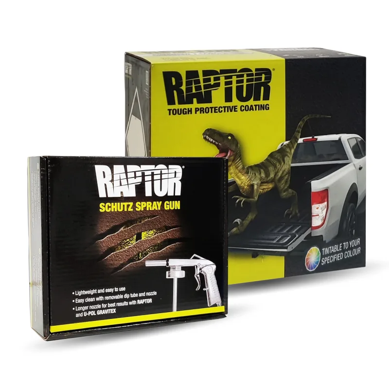 Pintura raptor 2k kit tintable 4 lt + pistola std